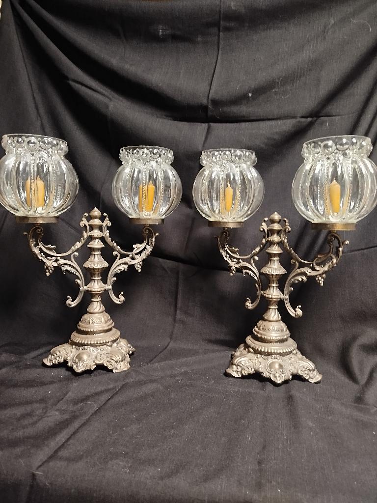DEUX MAGNIFIQUES GRANDS CHANDELIERS  METAL, Enlèvement ou Envoi, Autres matériaux