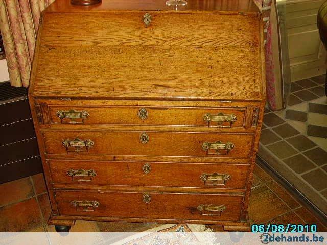 engelse secretaire 19de eeuws, Antiek en Kunst