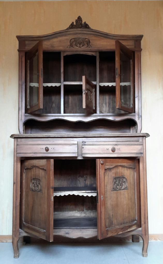 ARMOIRE ANCIENNE 2 pièces Vitrine ancienne Liège deuxcorps, Antiquités & Art, Antiquités | Meubles | Armoires, Enlèvement