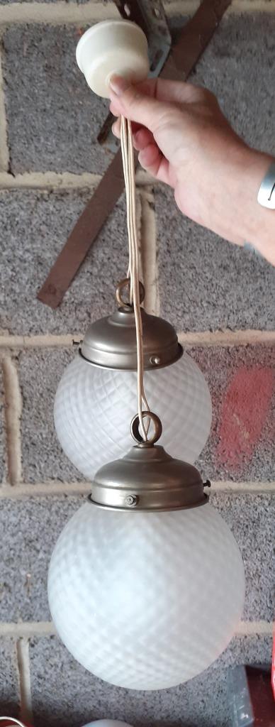 Lampe suspendue, Ancien, Verre, Enlèvement, Utilisé