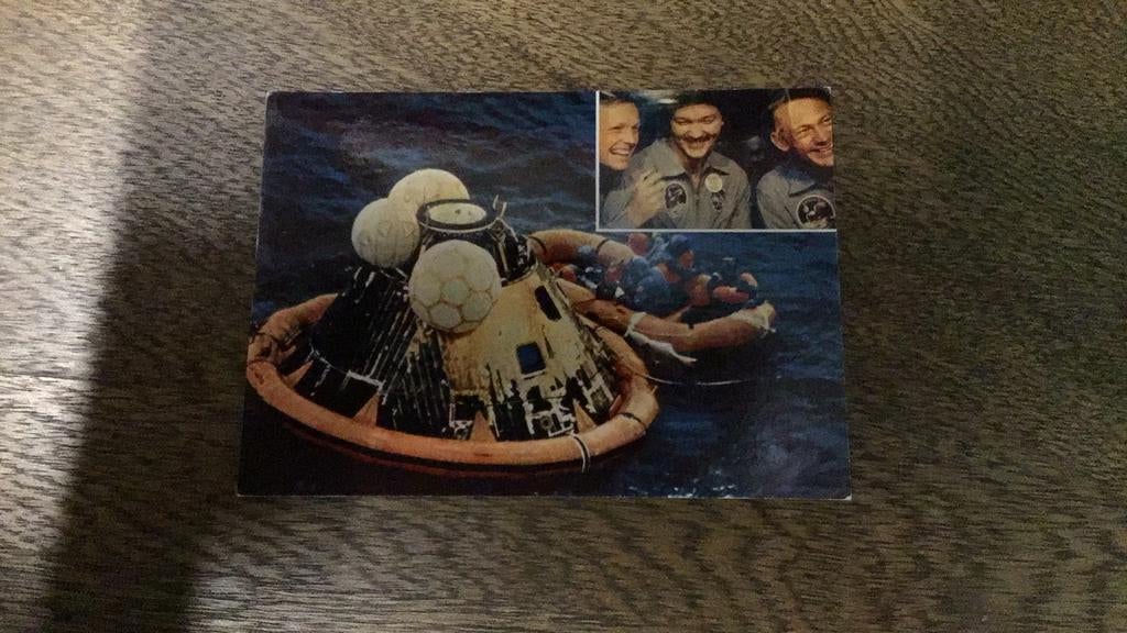 Postkaart Apollo XI(x2a), Verzamelen, Ophalen of Verzenden, 1960 tot 1980, Sterren en Beroemdheden