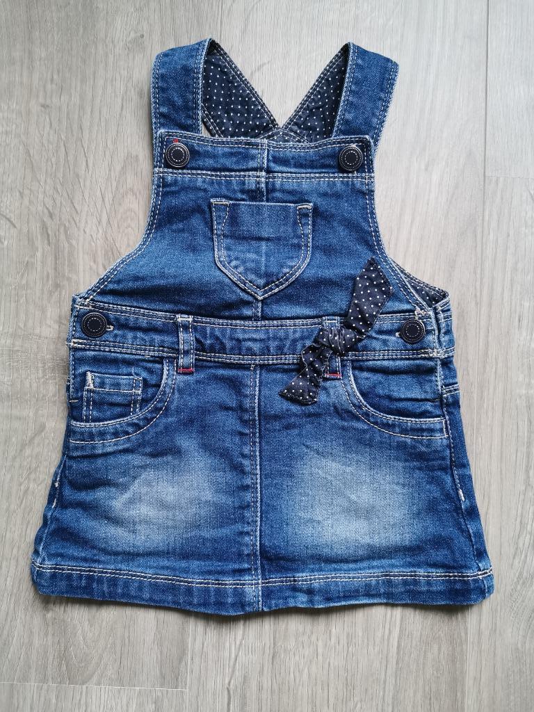 Jeans jurk C&A - maat 74, Enfants & Bébés, Vêtements de bébé | Taille 74, Comme neuf, Fille, Robe ou Jupe, Enlèvement ou Envoi