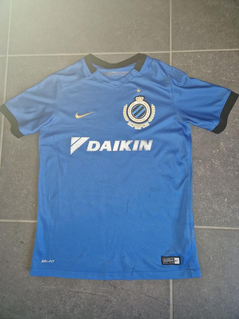 blauwe drifit t-shirt - Club Brugge - maat 137-147, Kinderen en Baby's, Ophalen, Gebruikt, Jongen of Meisje, Shirt of Longsleeve