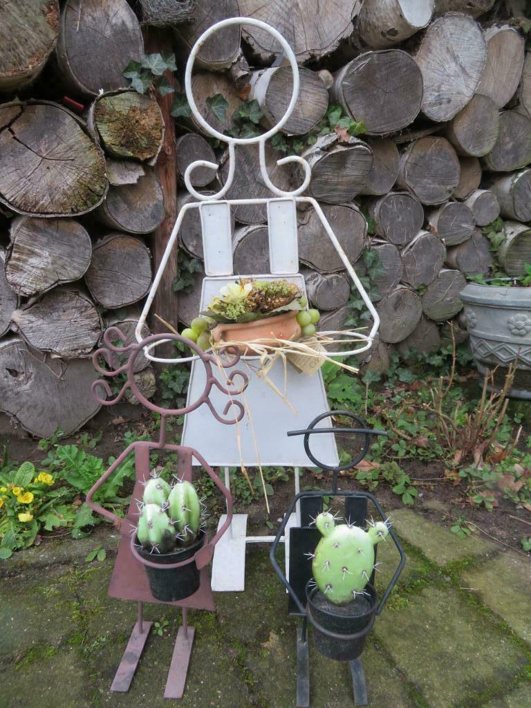 Tuindecoratie- smeedijzer, Tuin en Terras, Ophalen, Zo goed als nieuw, Metaal, Mensenbeeld