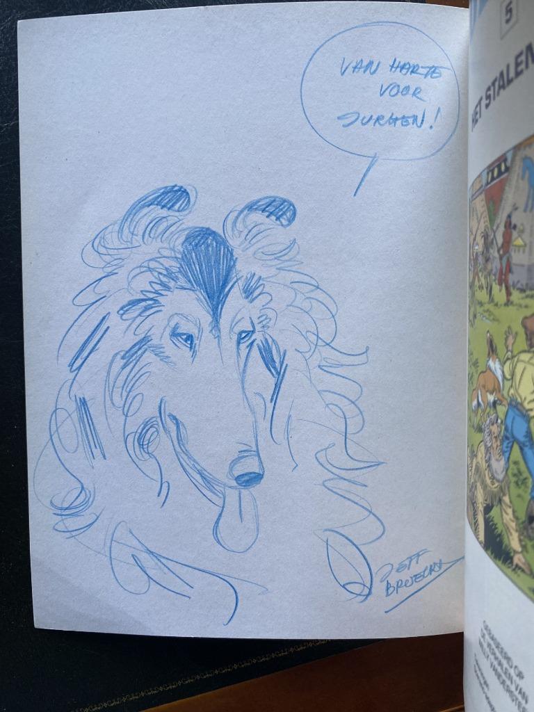BESSY - BEWERKINGEN -  Het stalen ros - Met opdrachttekening, Eén stripboek, Ophalen of Verzenden, Zo goed als nieuw, Jef Broeckx