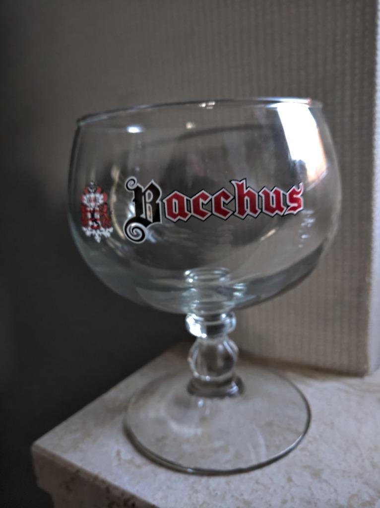 5 GLAZEN BACCHUS TE KOOP, Ophalen of Verzenden, Zo goed als nieuw, Bierglas
