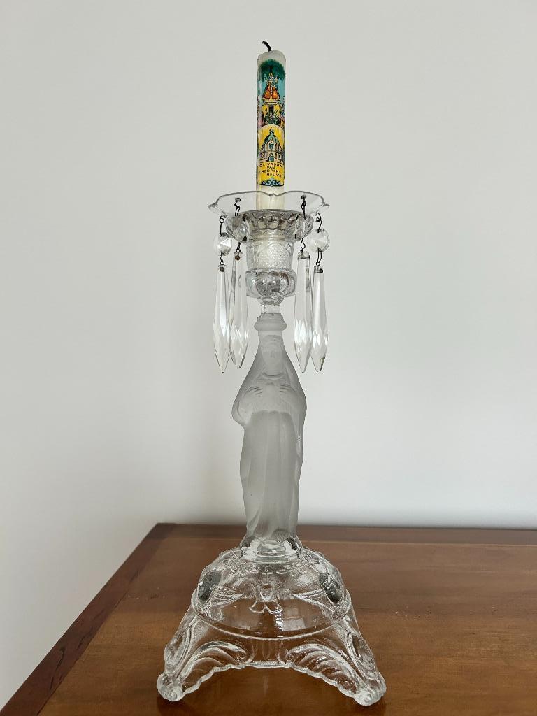 Glazen kandelaar, Ophalen, Glas