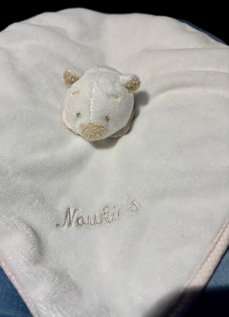 Heel zacht knuffeldoekje Doudou Noukies Nouky Tonton Beer, Enlèvement ou Envoi, Comme neuf, Ours