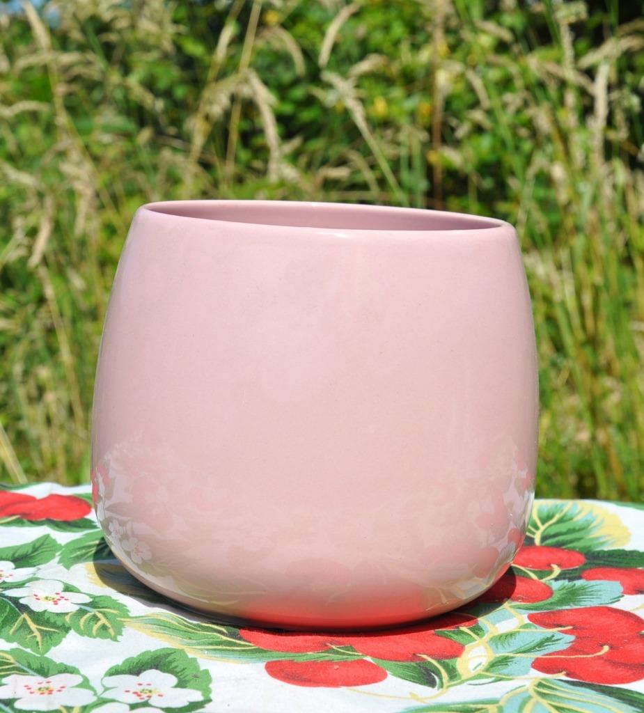 cache pot en faience rose brillant, Enlèvement ou Envoi, Comme neuf, Autres matériaux