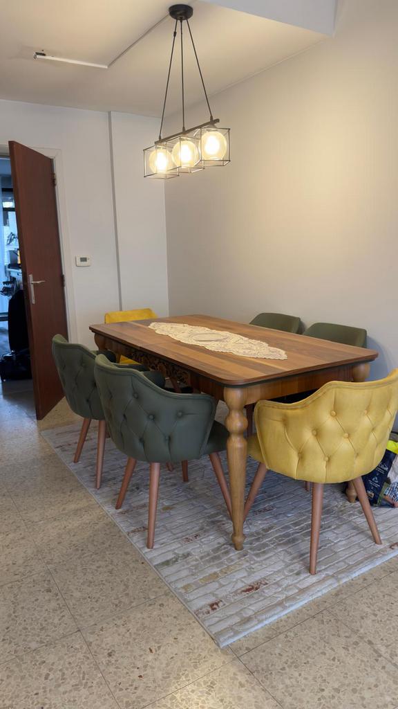 eettafel en stoelen, Maison & Meubles, Tables | Tables à manger, Enlèvement, Comme neuf