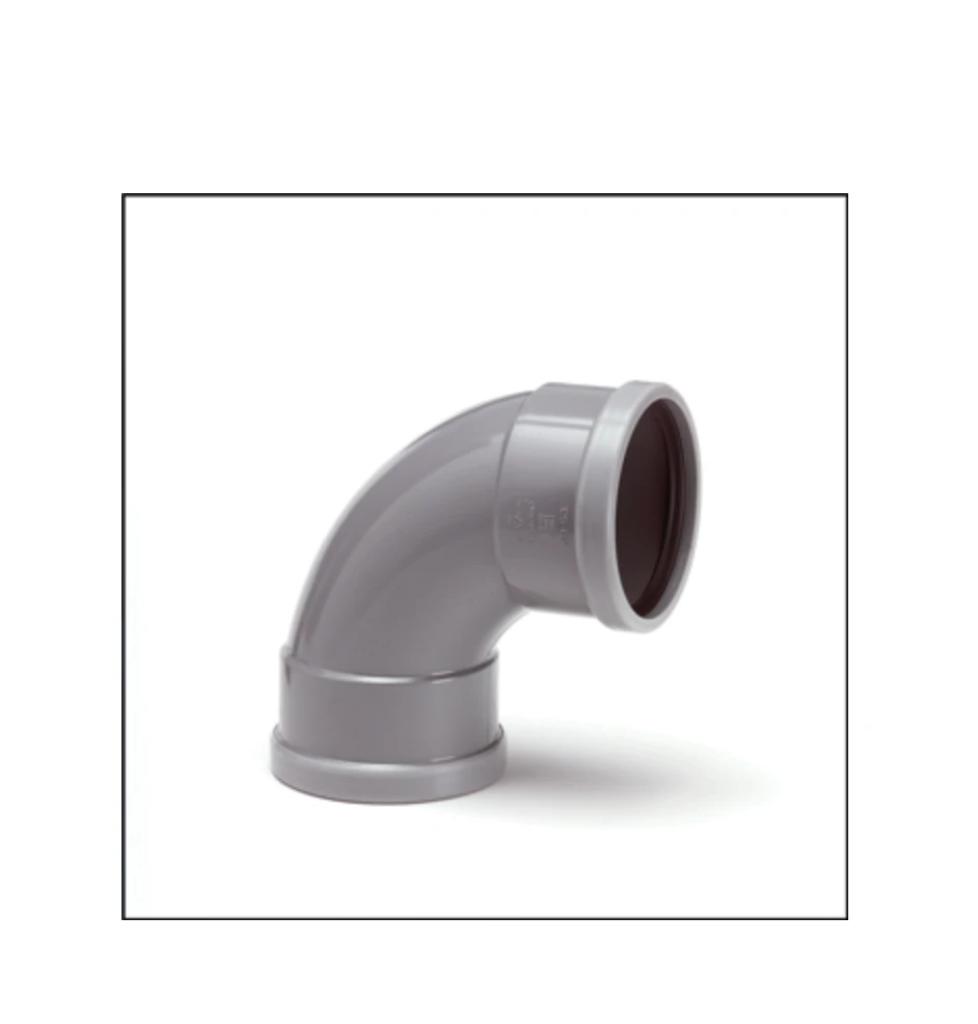 Manchette de prise Wafix en PVC coudée 88 110 mm, gris 110, Bricolage & Construction, Tuyaux & Évacuations, Enlèvement, Neuf, PVC