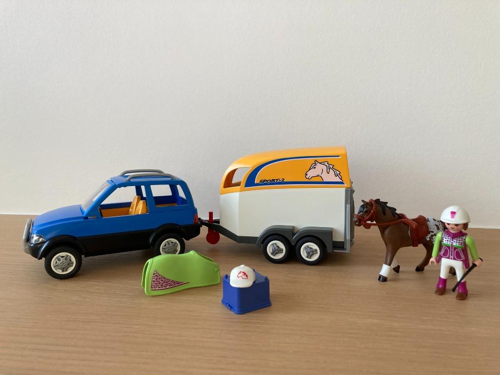 Playmobil voertuig met paardentrailer, set 5223, Ophalen, Gebruikt