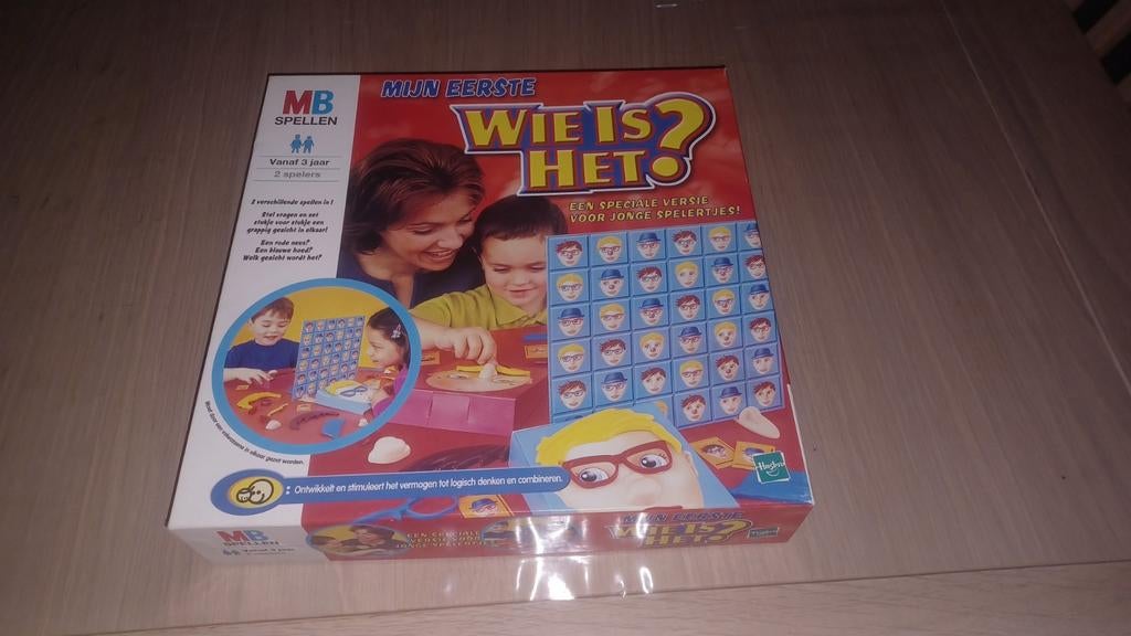 Wie is het?, Hobby en Vrije tijd, Gezelschapsspellen | Overige, Een of twee spelers, Ophalen, Zo goed als nieuw, MB spelen