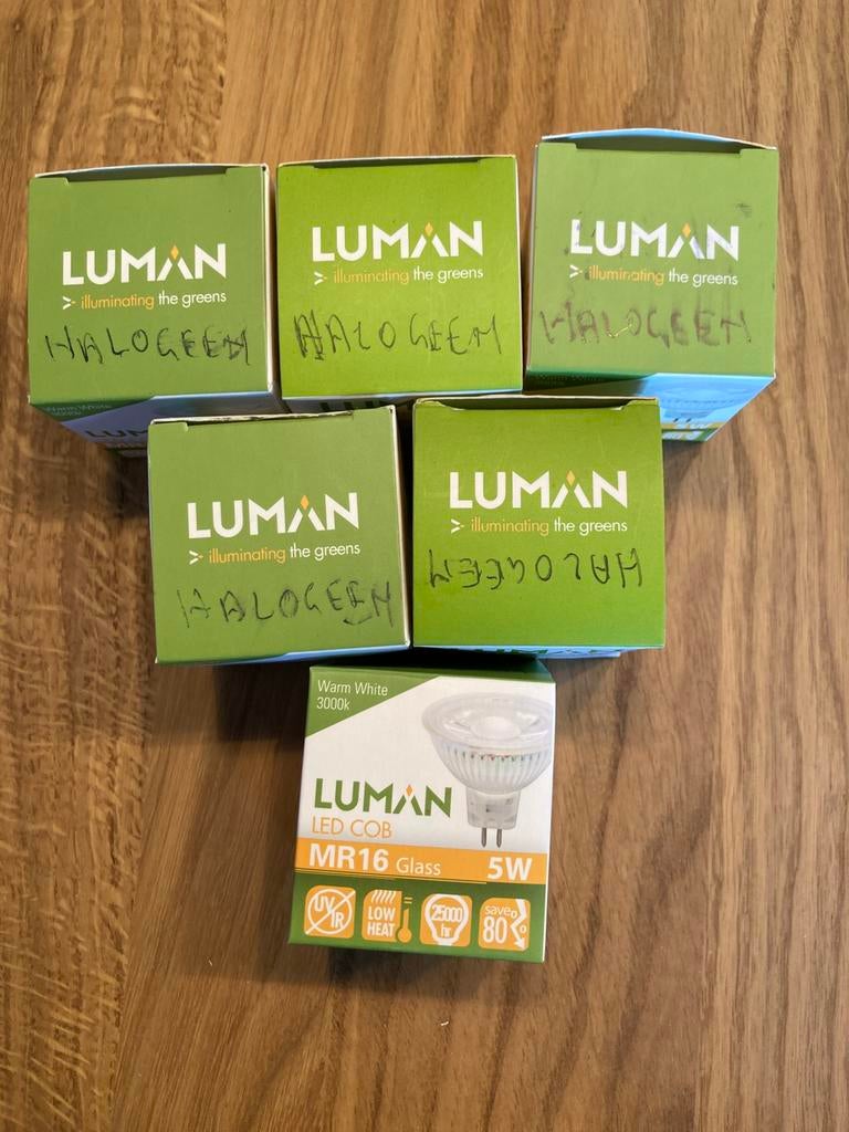 Luman hallogeen spotjes, Halogeen, Kunststof, Nieuw, Ophalen of Verzenden