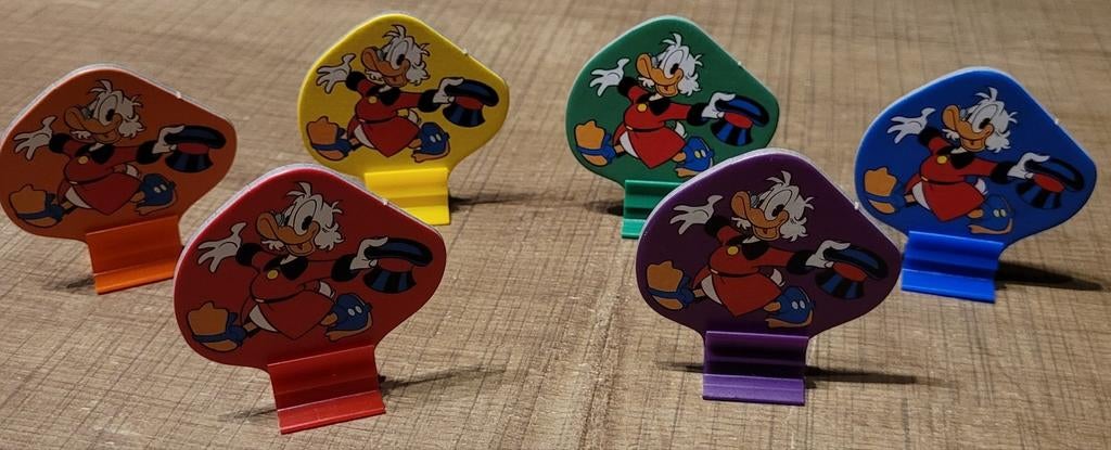 6 spelpionnen: Oom Dagobert - Disney, Hobby en Vrije tijd, Ophalen of Verzenden, Zo goed als nieuw