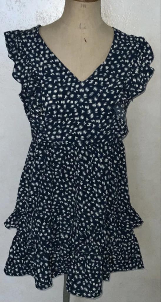 Zomerjurk met ruffles van Unika, Unika, Verzenden, Zo goed als nieuw, Blauw