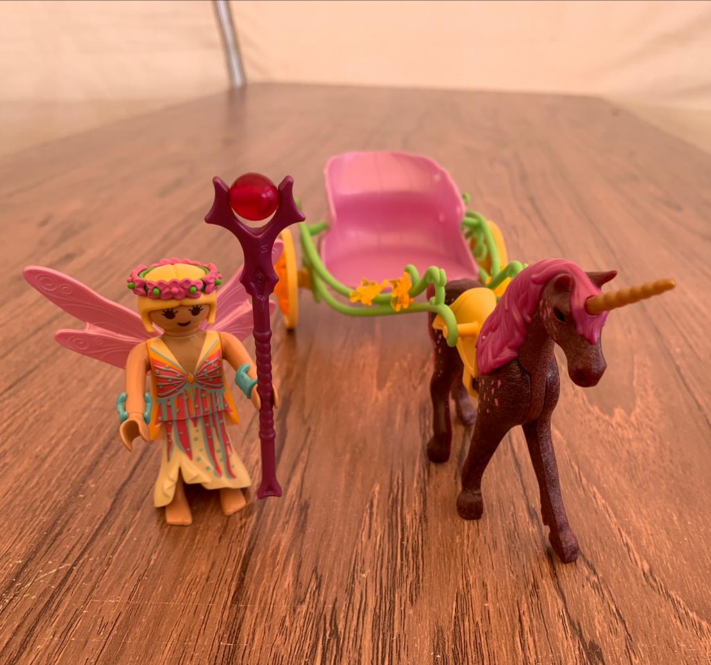 Playmobil bloemenfee met eenhoornkoets, Ophalen, Zo goed als nieuw