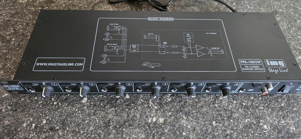 IMG StageLine PPA-100/SW hoofdtelefoonversterker, Audio, Tv en Foto, Ophalen, Zo goed als nieuw