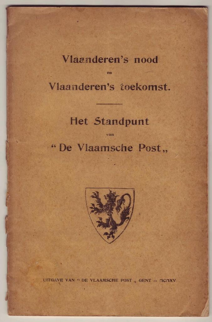 Vlaanderen's nood en Vlaanderen's toekomst – Leo Picard, Antiek en Kunst, Ophalen of Verzenden, Leo Picard