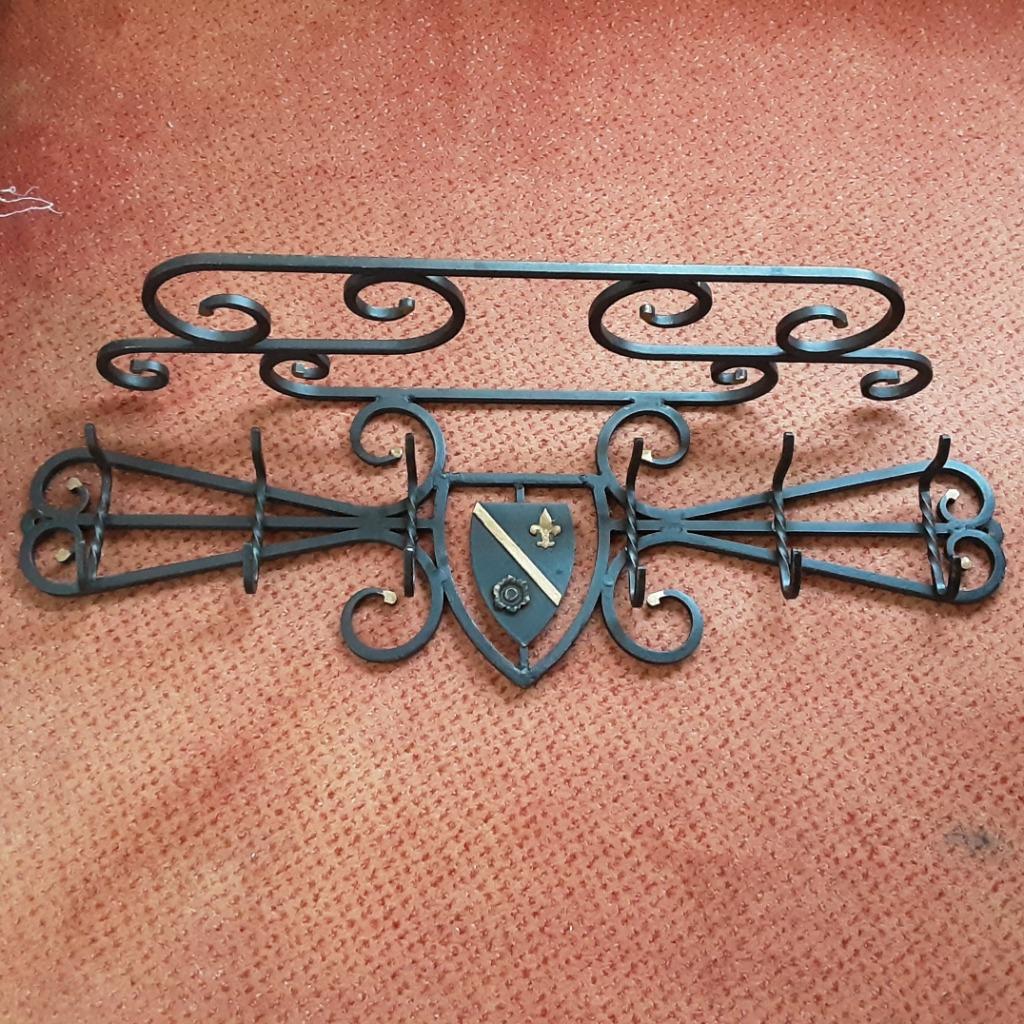 Mooie smeedijzeren Wandkapstok / schab, Huis en Inrichting, Woonaccessoires | Kapstokken, Ophalen of Verzenden, Metaal, Wandkapstok