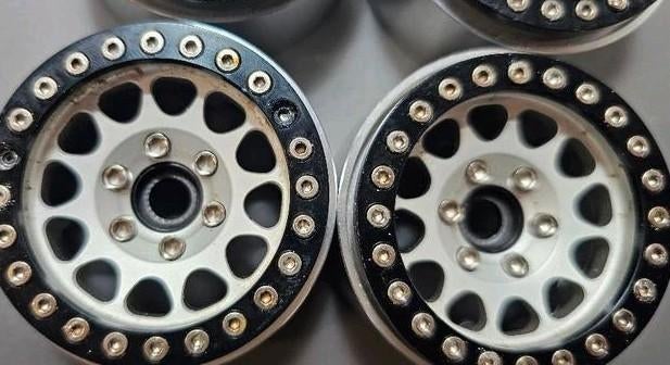 RC crawler beadlock velgen 1.9 – zilver/zwart – set van 4, Hobby en Vrije tijd, Modelbouw | Radiografisch | Auto's, Elektro, Ophalen of Verzenden