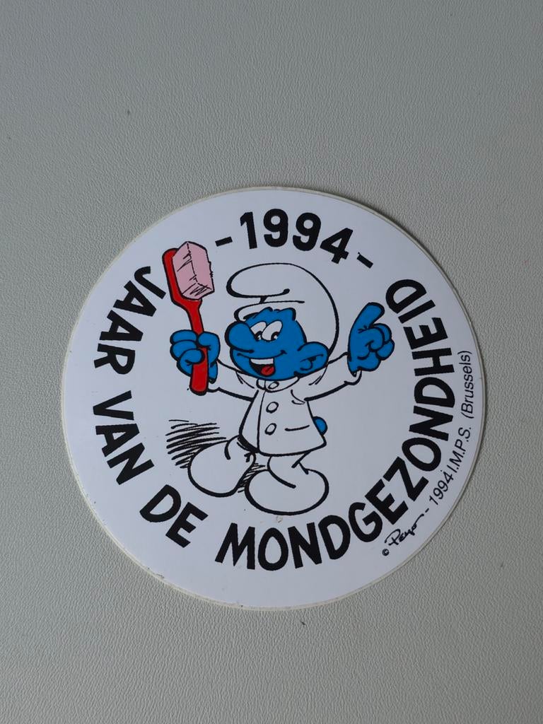 Autocollant Schtroumpf Dentiste, Envoi, Comme neuf, Autres Schtroumpfs, Autres types