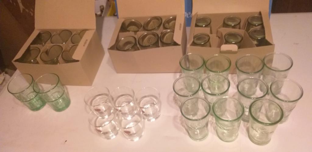 Bacardiglazen , 3 soorten , 36 glazen in totaal..., Verzamelen, Glas en Drinkglazen, Ophalen