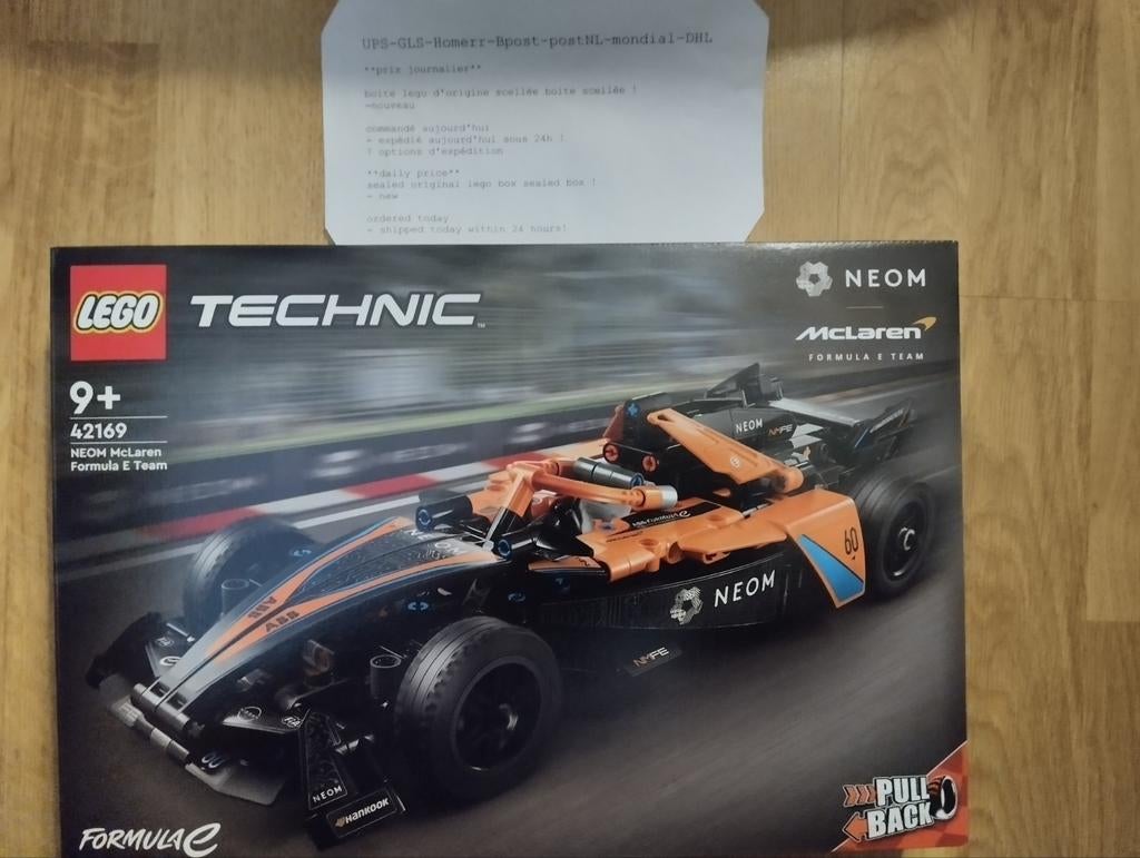Voiture de course de Formule E LEGO  NEOM McLaren 42169, Envoi, Neuf, Ensemble complet, Lego