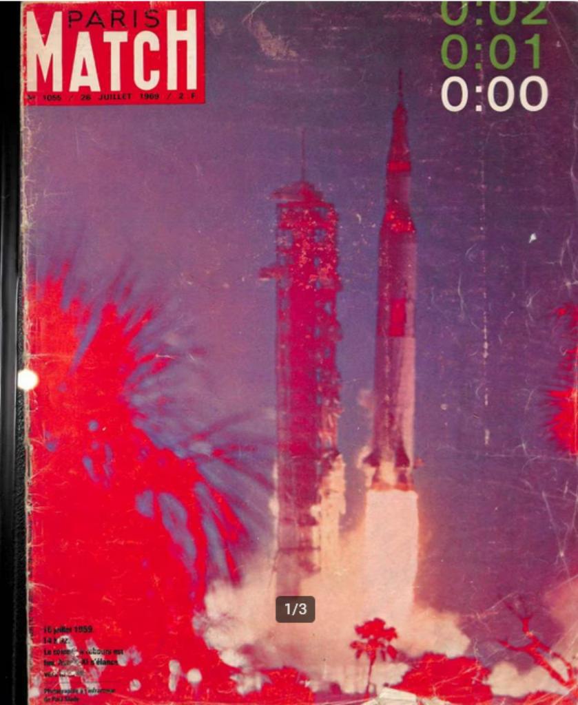 Paris Match N1055 (26 juli 1969) - Historische editie., Verzamelen, Tijdschriften, Kranten en Knipsels, Tijdschrift, 1960 tot 1980