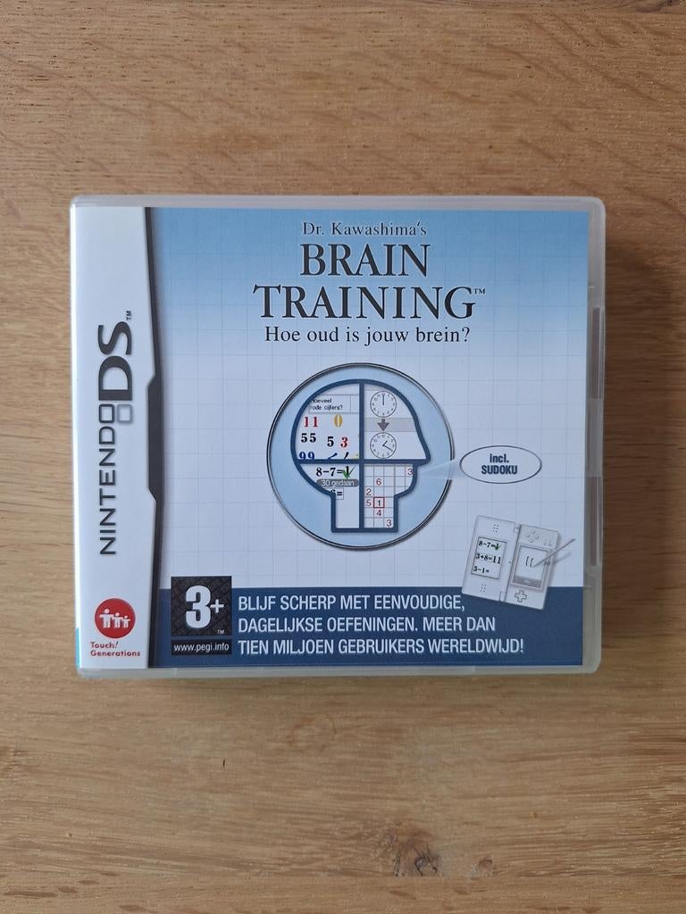 Dr. Kawashima's Brain Training, NDS, Games en Spelcomputers, Games | Nintendo DS, Zo goed als nieuw, Puzzel en Educatief, 3 spelers of meer