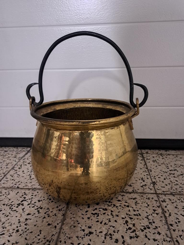 Koperen pot 20 cm hoog diameter 24cm, Ophalen