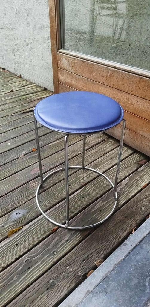 Joli tabouret vintage design chromé rétro, Enlèvement