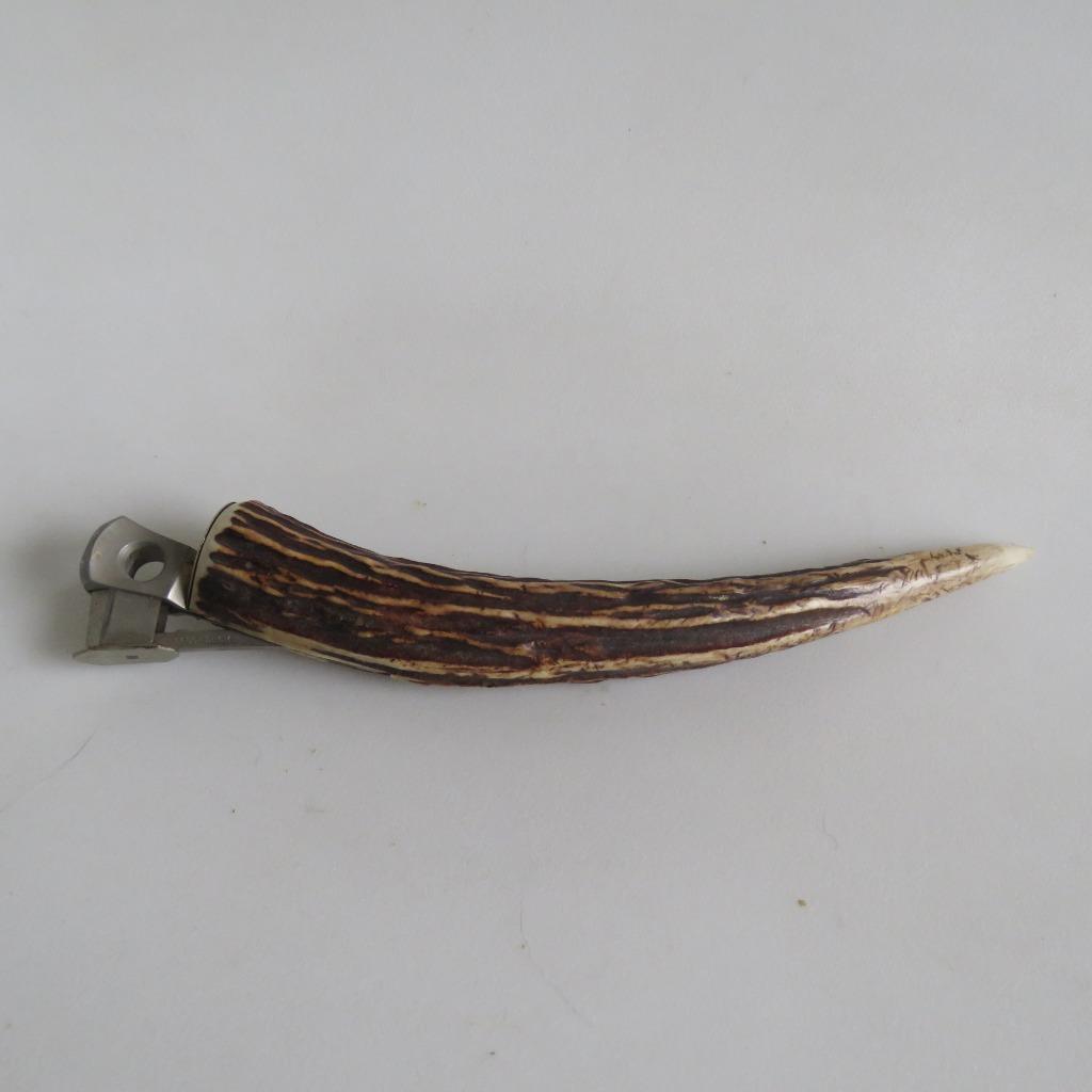 Vintage sigarenknipper Solingen Pfeilring Rvs kunsthoorn, Antiek en Kunst, Ophalen of Verzenden