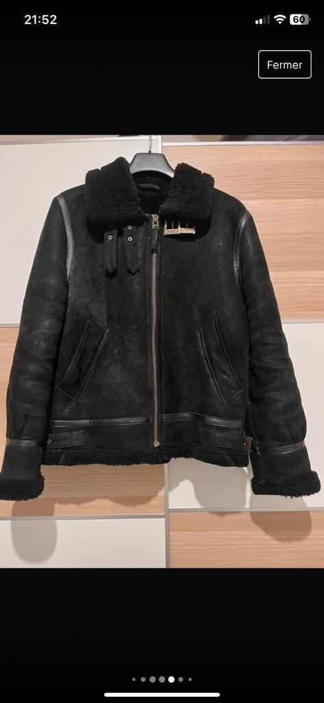 Blouson Redskins cuir mouton taille L, REDSKINS, Enlèvement ou Envoi, Noir, Taille 52/54 (L)