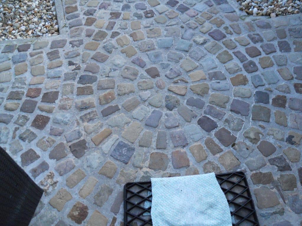 pave de rue, Enlèvement, Utilisé, Pierre naturelle, Enduite