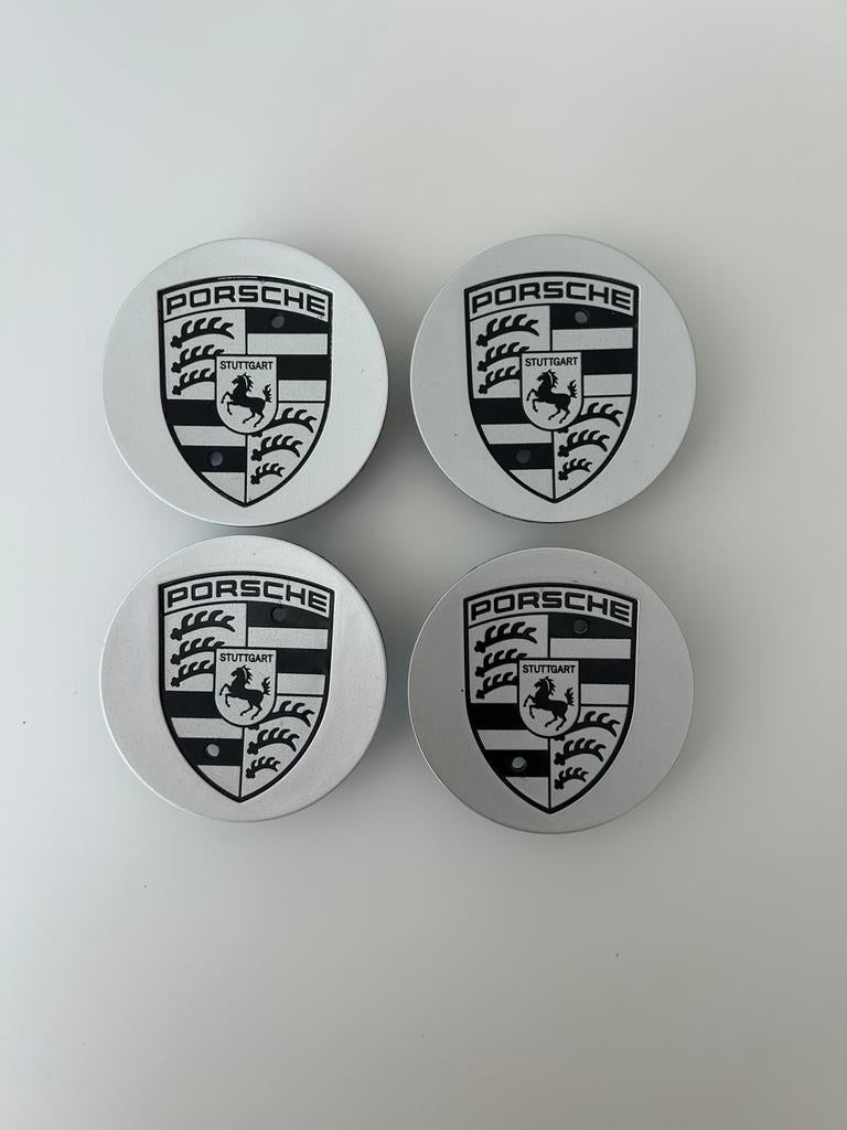4x Wieldoppen Porsche zilver, Ophalen, Zo goed als nieuw