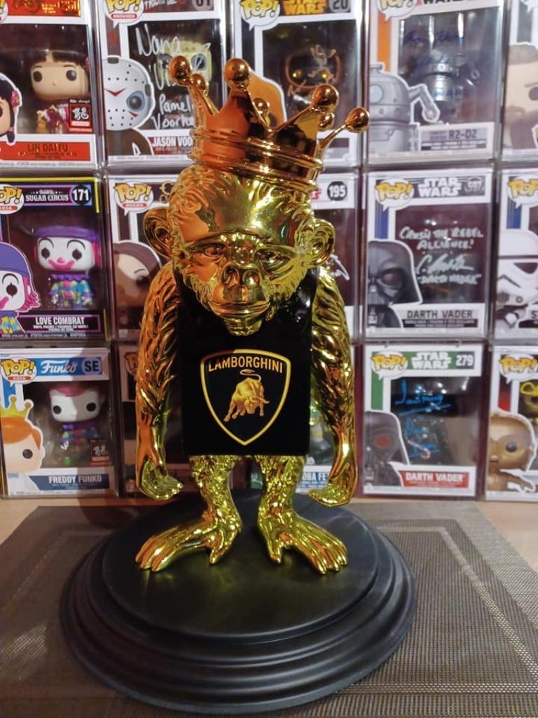 Sculptuur Fashion Monkey Lamborghini, Ophalen of Verzenden