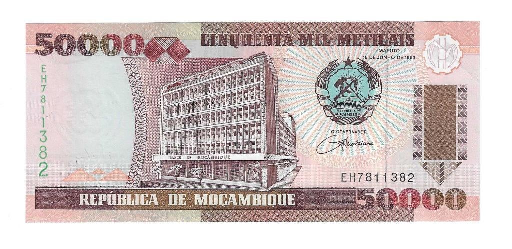 Mozambique, 50.000 Meticals 16/08/1993, UNC., Timbres & Monnaies, Enlèvement ou Envoi, Autres pays, Billets en vrac