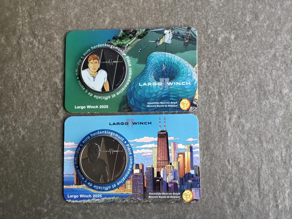 2025 België 5€ Largo Winch, Ophalen of Verzenden, België, 5 euro