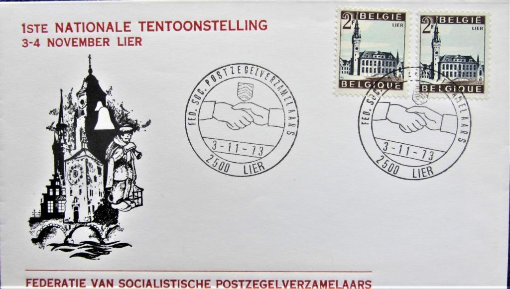 FDC TOERISME- LIER, Enlèvement ou Envoi, Affranchi, Lieu ou Bâtiment