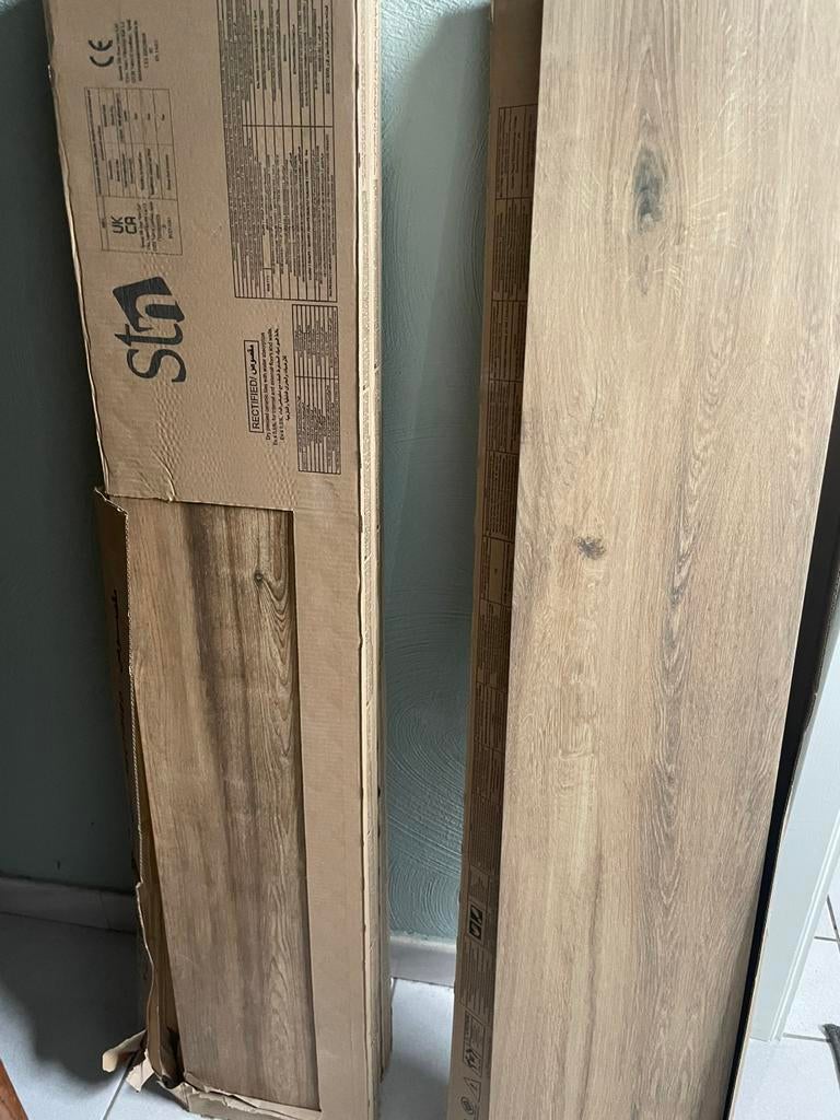 Carrelage neuf imitation parquet à retirer sur Perwez, Neuf, 60 cm ou plus, Carrelage de sol, Enlèvement