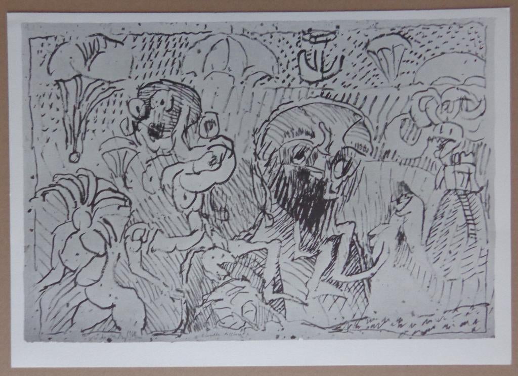 PIERRE ALECHINSKY / LOT VAN 3 STUKS / ZW-W LITHO / 32x45cm, Antiek en Kunst, Ophalen of Verzenden