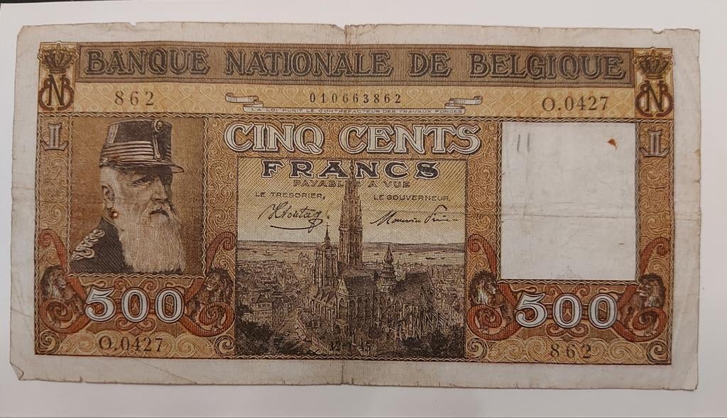 500 fr dynastietype, Postzegels en Munten, Bankbiljetten | België, Ophalen of Verzenden