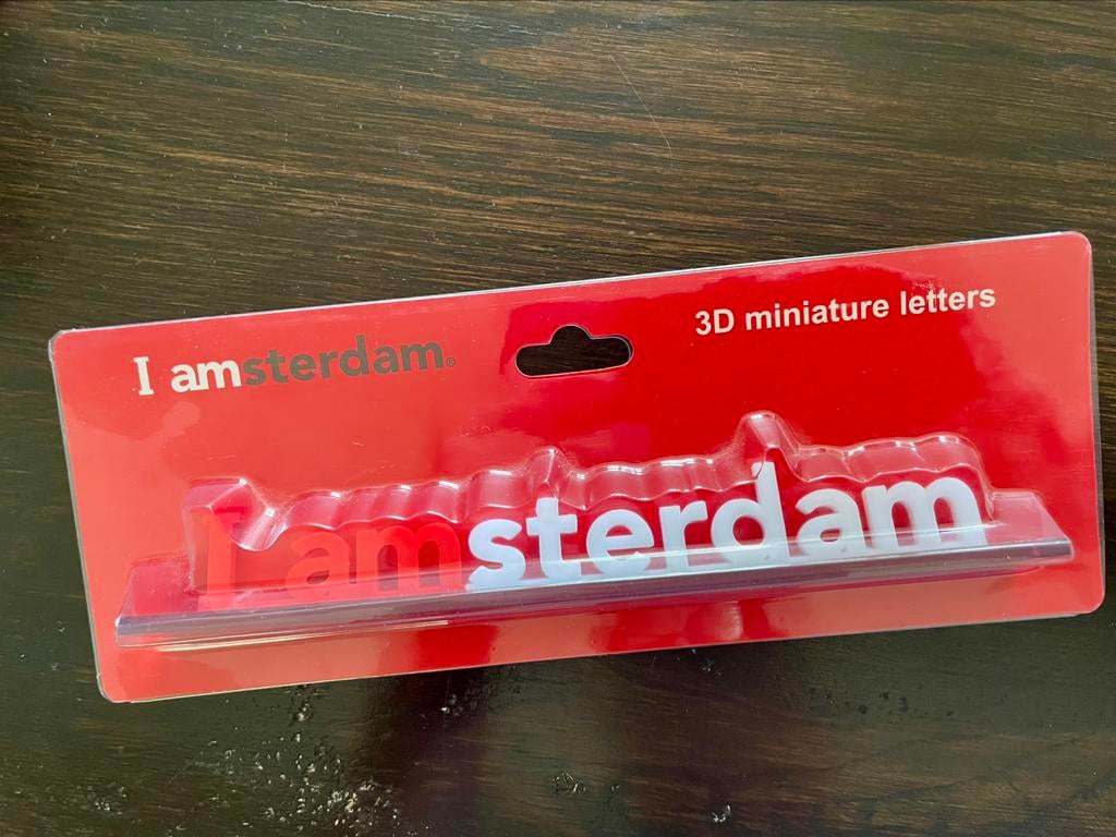 I Amsterdam, lettres miniatures en 3D, Maison & Meubles, Enlèvement ou Envoi, Comme neuf
