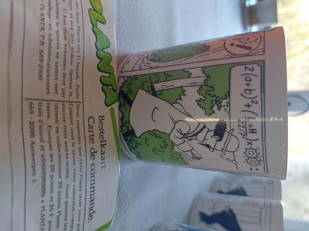 Mug Tintin 1980 "planta" Neuve Tournesol, Collections, Enlèvement ou Envoi, Tintin, Neuf, Autres types