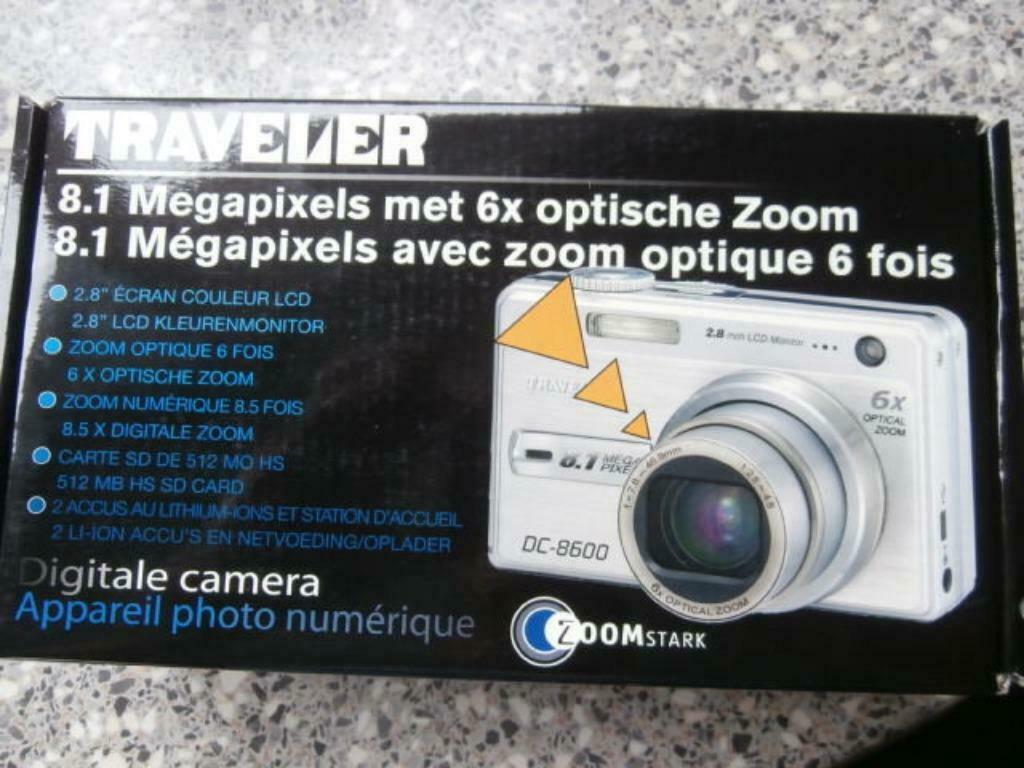 Fototoestel Traveler DC - 8600, Gebruikt, Compact, 8 Megapixel, Ophalen of Verzenden