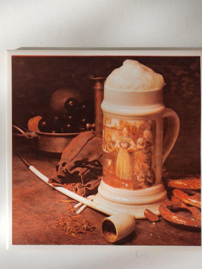 6 sous-verres à bière en porcelaine, Antiquités & Art, Enlèvement ou Envoi