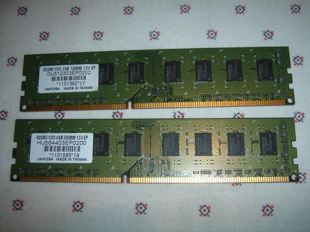 4gb + 2 gb DDR3 1333 MHz POUR DESKTOP, Ophalen, DDR3, Zo goed als nieuw, Desktop