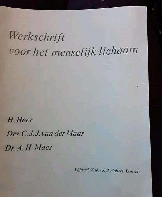 Werkschrift voor het menselijk lichaam, 1961, Ophalen of Verzenden