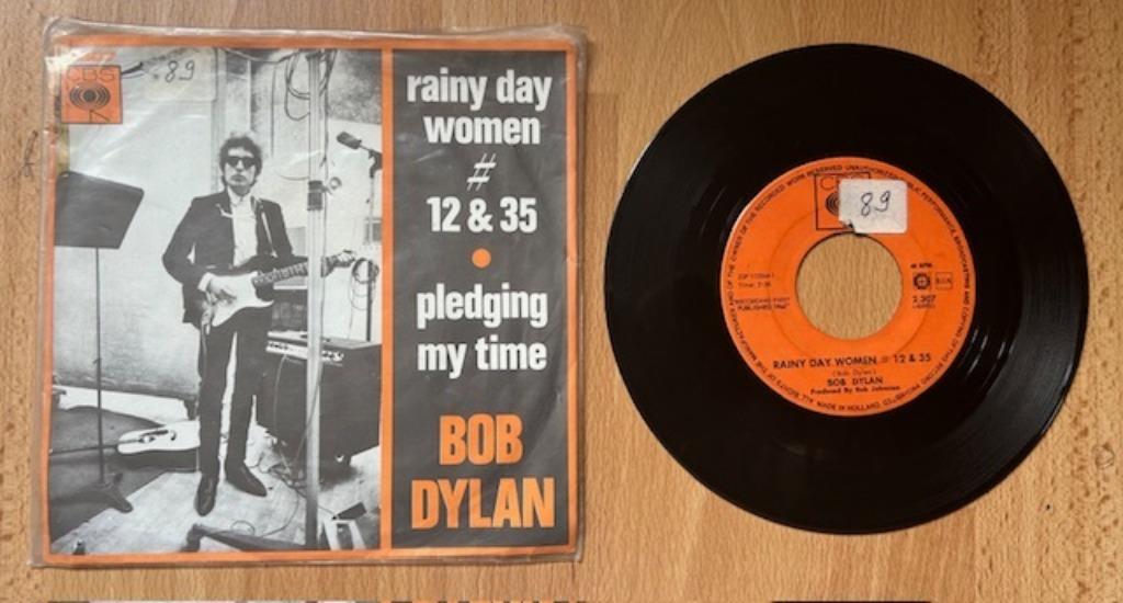 45T SINGLE BOD DYLAN RAINY DAY WOMEN PLEDGING MY TIME, CD & DVD, Vinyles Singles, Utilisé, Single, Pop, 7 pouces, Enlèvement ou Envoi